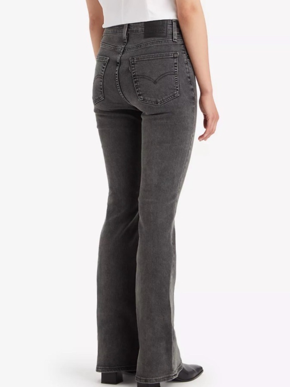 Levi's Premium 726 HIGH RISE FLARE WOMEN'S JEANS Faded Charcoal Black 29x32 Tag